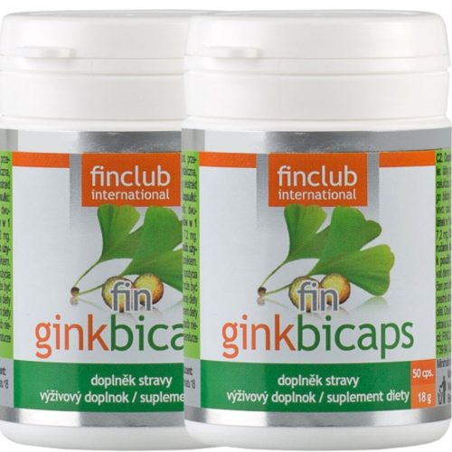 fin Ginkbicaps - Ginkgo biloba a mentális frissességért és a keringésért dupla csomag (2x50 db)
