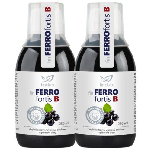 Ferrofortis B gyógynövényes vasszirup – 1 havi intenzív kúra csomag (2x250 ml)