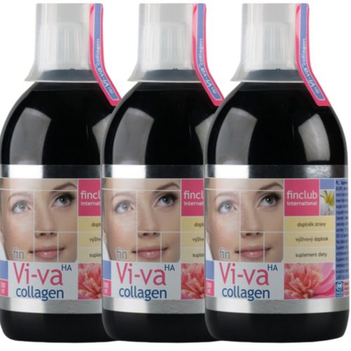 fin Vi-va HA kollagén hialuronsavval, C-vitaminnal, Tripla csomag (3x500 ml)