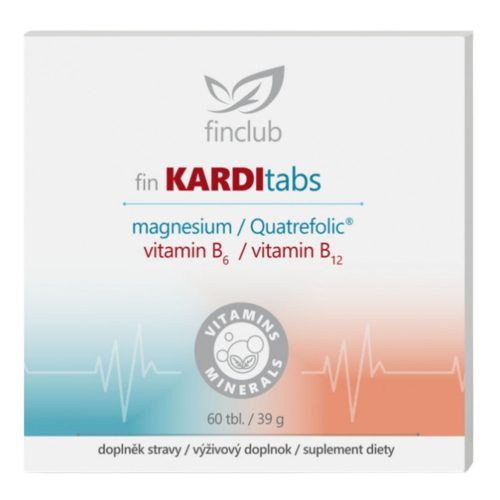 Fin Karditabs tabletta (60 db) - Magnézium és B-vitamin komplex