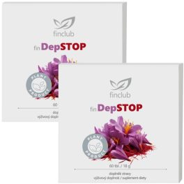   fin DepSTOP Sáfrány kivonatú tabletta Duo csomag (2x60 db) - Lelki egyensúly & Stresszkezelés