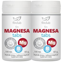   Fin Magnesatabs Duo csomag (2x100 db) - Magnézium tabletta B1-, B3- és B6-vitaminnal