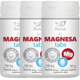   Fin Magnesatabs Tripla csomag (3x100 db) - Magnézium tabletta B1-, B3- és B6-vitaminnal