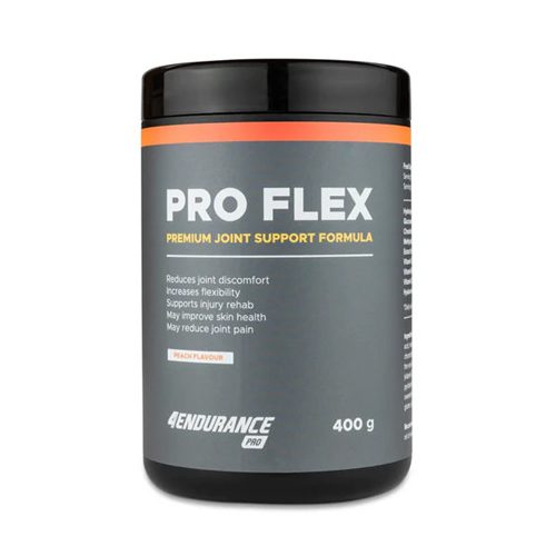 4Endurance Pro Pro Flex Prémium ízületvédő por Barack ízben (400 g) – kollagénnel, MSM‑mel, glükózaminnal és kondroitinnal az ízületek védelméért és mobilitásáért