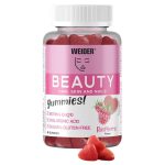Weider Beauty Gummies szépség gumivitamin (40 db) - málna ízesítéssel, Q10-el, hialuronsavval, kollagénnel és C-vitaminnal
