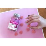 Weider Beauty Gummies szépség gumivitamin (40 db) - málna ízesítéssel, Q10-el, hialuronsavval, kollagénnel és C-vitaminnal