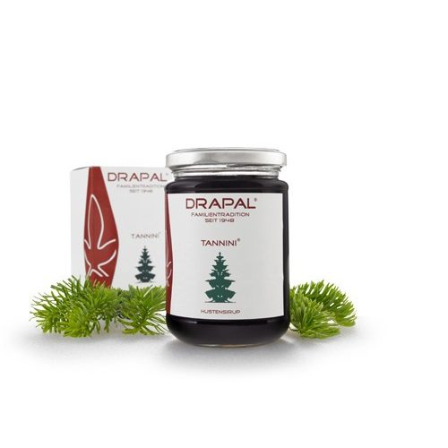 Drapal TANNINI Erdeifenyőrügy Szirup Kakukkfűvel és Lándzsás Útifűvel 450g/340ml