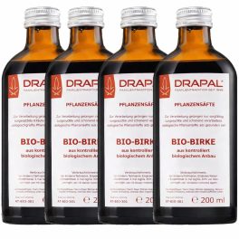   Drapal Bio Nyírfa Préslé, 4-os csomag (4x200 ml) - a vese és húgyutak természetes támogatására
