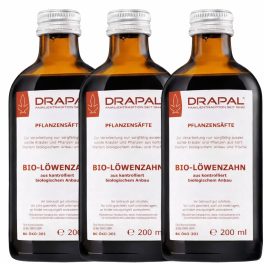   Drapal Bio Gyermekláncfű Préslé, 3 db-os csomag (3x200 ml) - a máj és epe természetes támogatására