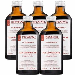   Drapal Bio Gyermekláncfű Préslé, 5 db-os csomag (5x200 ml) - a máj és epe természetes támogatására