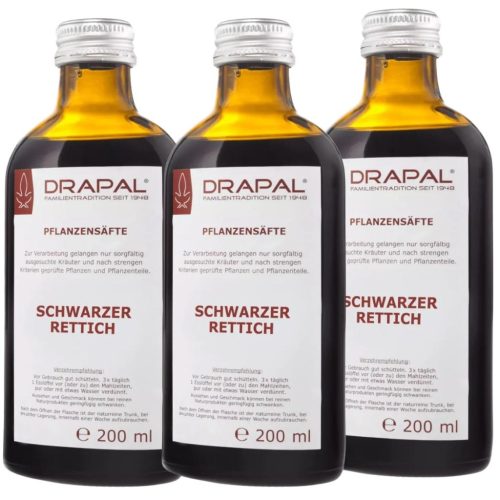 Drapal Feketeretek Préslé, 3 db-os csomag (3x200 ml) - komplex támogatás a májnak és emésztésnek