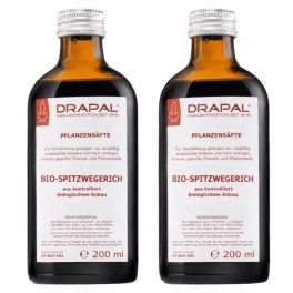   Drapal Bio Lándzsás Útifű Préslé, 2 db-os csomag (2x200 ml) - a légutak természetes támogatására