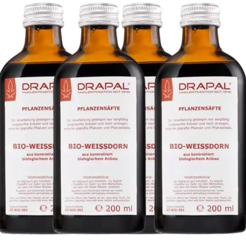 Drapal Bio Galagonya Préslé, 4 db-os csomag (4x200ml) - a szív természetes támogatására