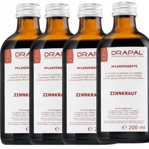 Drapal Mezei Zsurló Préslé, 4 db-os csomag (4x200 ml) - természetes kovasavforrás a bőr, haj és kötőszövet támogatására