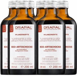   Drapal Bio Articsóka Préslé, 6 db-os kúracsomag (6×200 ml) - az emésztés természetes támogatására