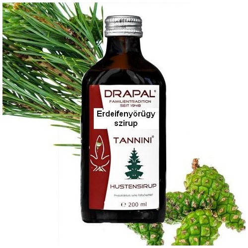 Drapal TANNINI Erdeifenyőrügy Szirup Kakukkfűvel és Lándzsás Útifűvel 200ml