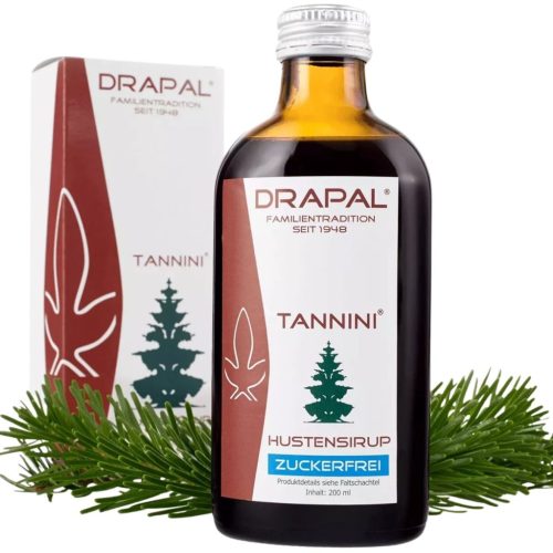 Drapal TANNINI Erdeifenyő hajtás cukormentes szirup, xilittel, 200 ml - köhögés elleni szirup