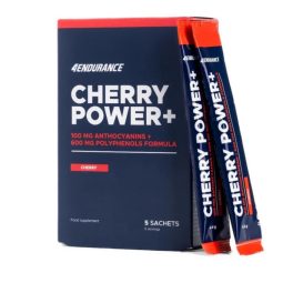   4Endurance Cherry Power+ Regenerálódást segítő por, 1 adagos (5 g) – profi formula az izmok és az immunrendszer védelméért